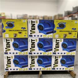 DALLAS LOCATION -B-Air 1/4 HP Air Mover Blower Fan for Water Damage Restoration Carpet Dryer Floor Home and Plumbing Use in Green  - PALLET ( UNITS  27  ) )S