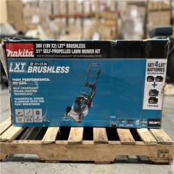 DALLAS LOCATION - Makita 21 in. 18V X2 (36V) LXT Lithium-Ion Brushless Cordless Walk Behind Self-Propelled Lawn Mower Kit (5.0Ah)