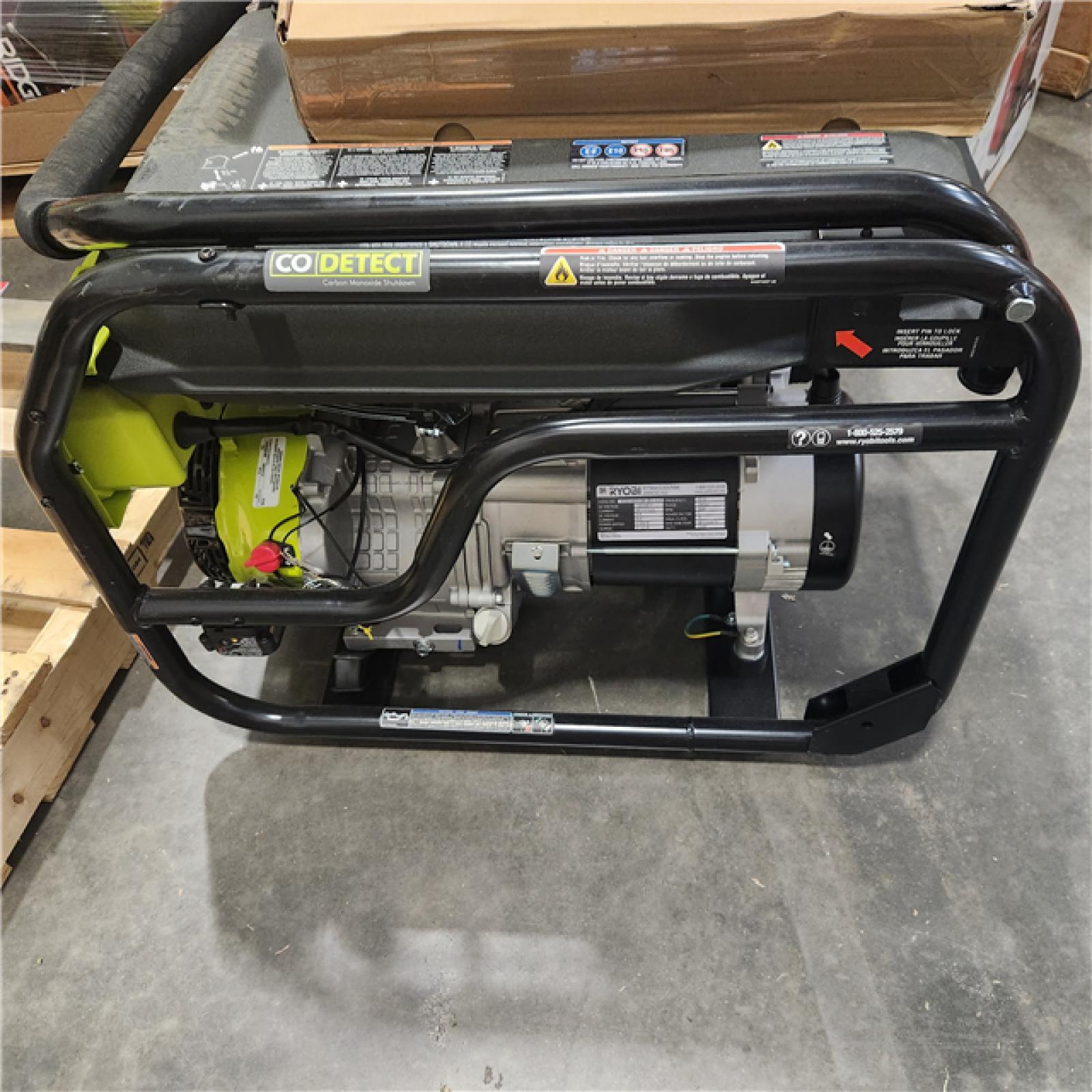 Dallas Location - As-Is RYOBI 6500-Watt Gasoline Powered Portable Generator