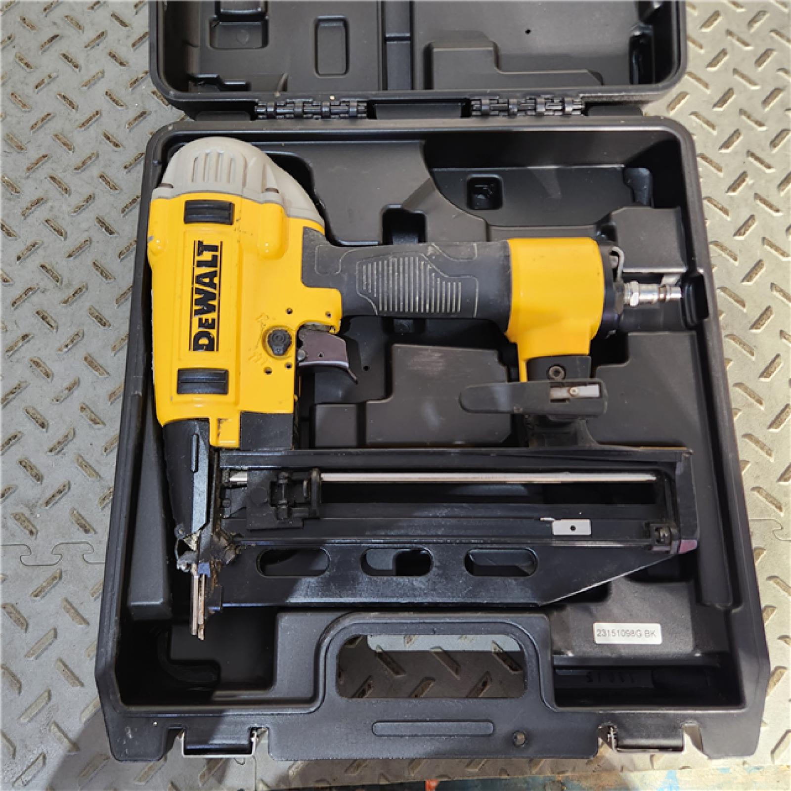 Houston location- AS-IS DEWALT Pneumatic 16-Gauge 2-1/2 in. Corded Finishing Nailer TOOL ONLY