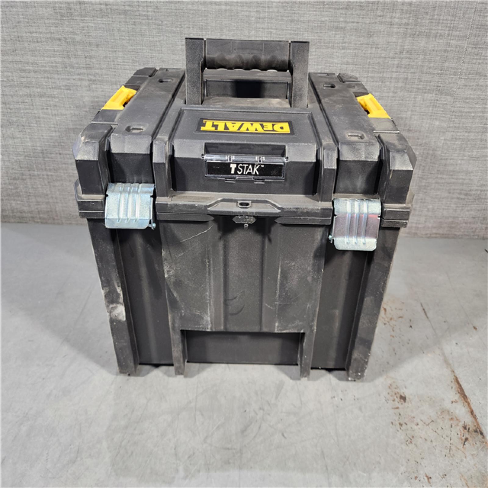 HOUSTON LOCATION - AS-IS (APPEARS LIKE NEW) DEWALT 20V MAX Lithium-Ion 200 Ft. Red Self Leveling Rotary Laser Level with Detector, 2.0Ah Battery, Charger, and TSTAK Case