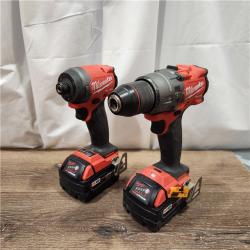 AS-IS Milwaukee M18 FUEL 18V Lithium-Ion Brushless Cordless Hammer Drill and Impact Driver Combo Kit (2-Tool) with 2 Batteries