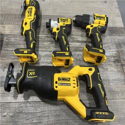 AS-IS DEWALT 20-Volt Maximum Lithium-Ion Cordless 4-Tool Combo Kit with (2) 4 Ah Batteries and Charger