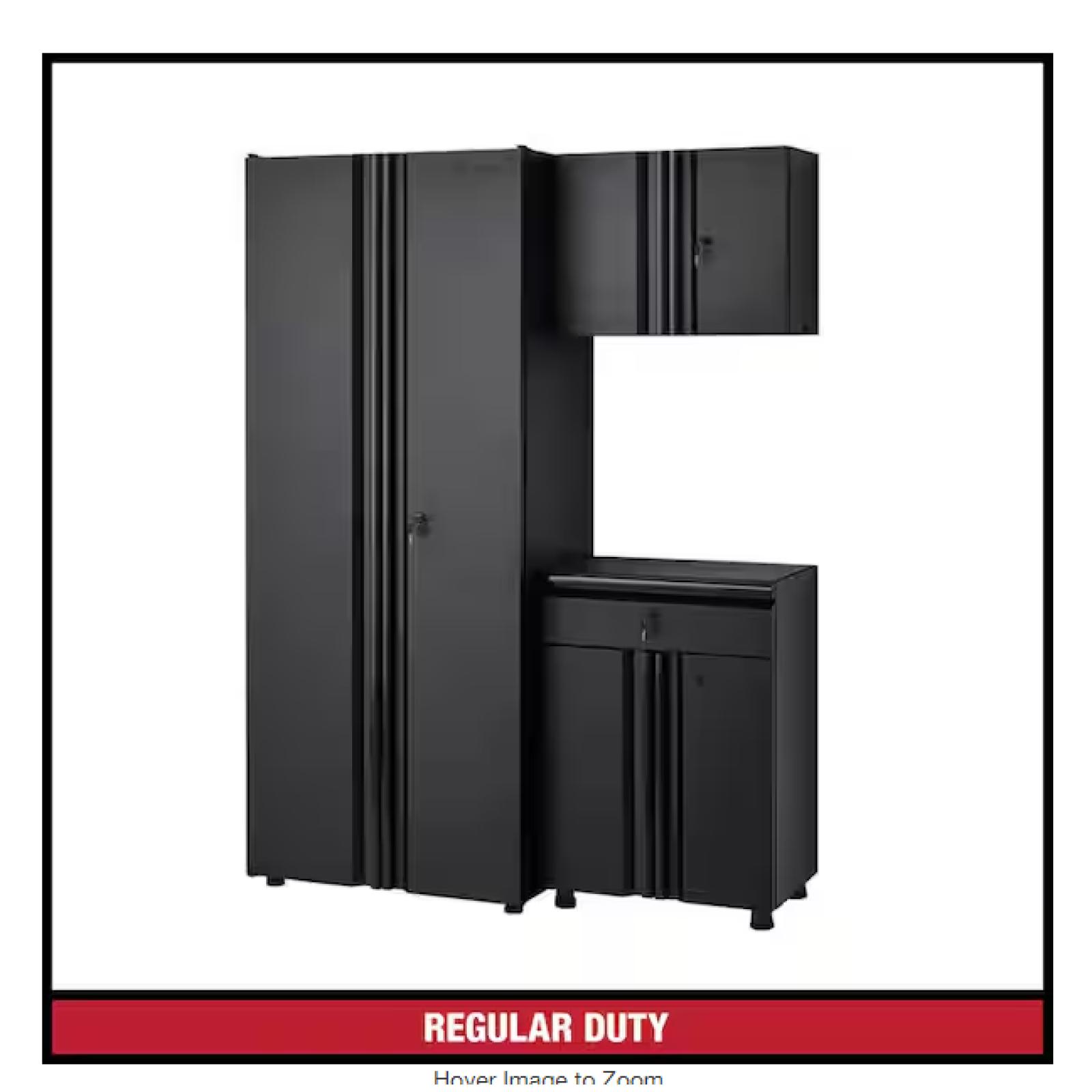 DALLAS LOCATION - Husky 3-Piece Regular Duty Welded Steel Garage Storage System in Black