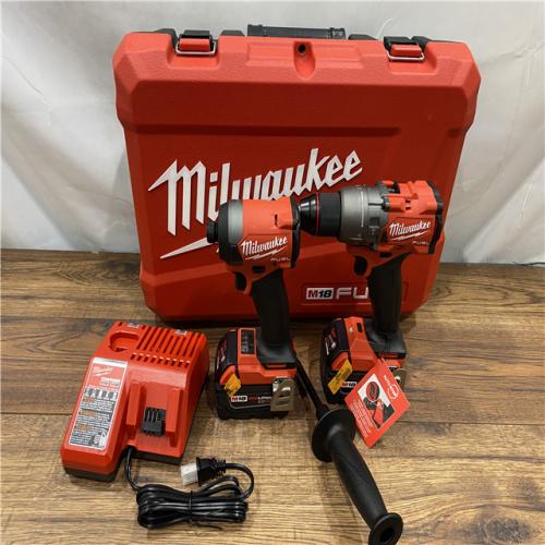 AS IS Milwaukee M18 FUEL 18V Lithium-Ion Brushless Cordless Hammer Drill and Impact Driver Combo Kit (2-Tool) with 2 Batteries