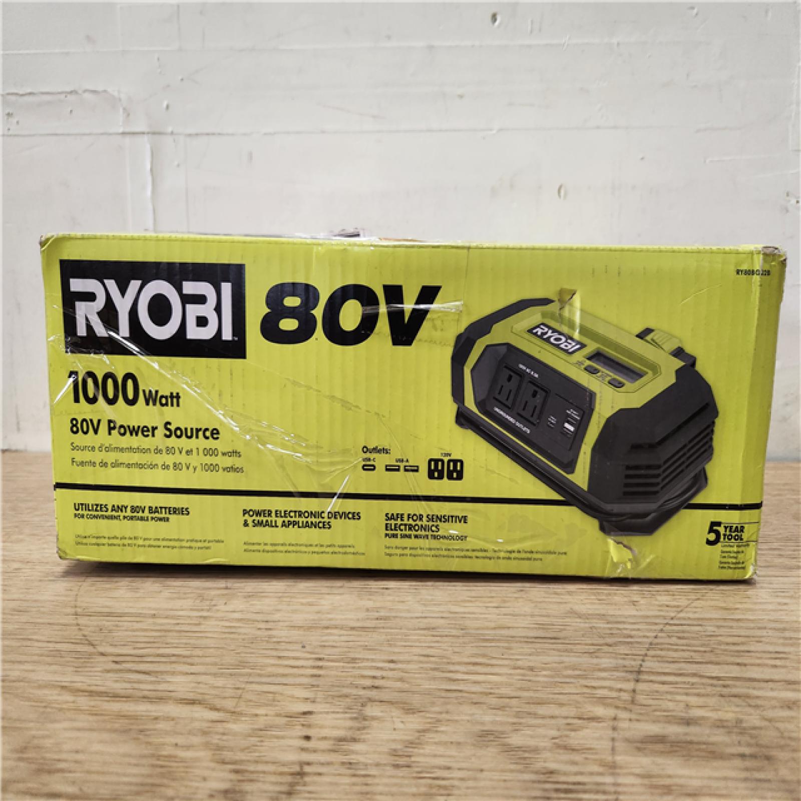 Phoenix Location RYOBI 80V 1000-Watt Power Source (Tool Only)