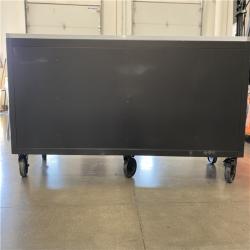 DALLAS LOCATION -HUSKY Tool Storage 84 in. W Heavy Duty Matte Black Mobile Workbench Tool Chest with Stainless Steel Work Top