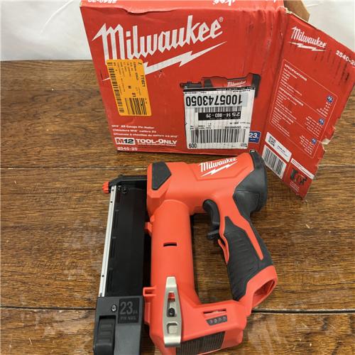 AS-IS Milwaukee 2540-20 12V 23 Gauge Cordless Pin Nailer (Tool Only)