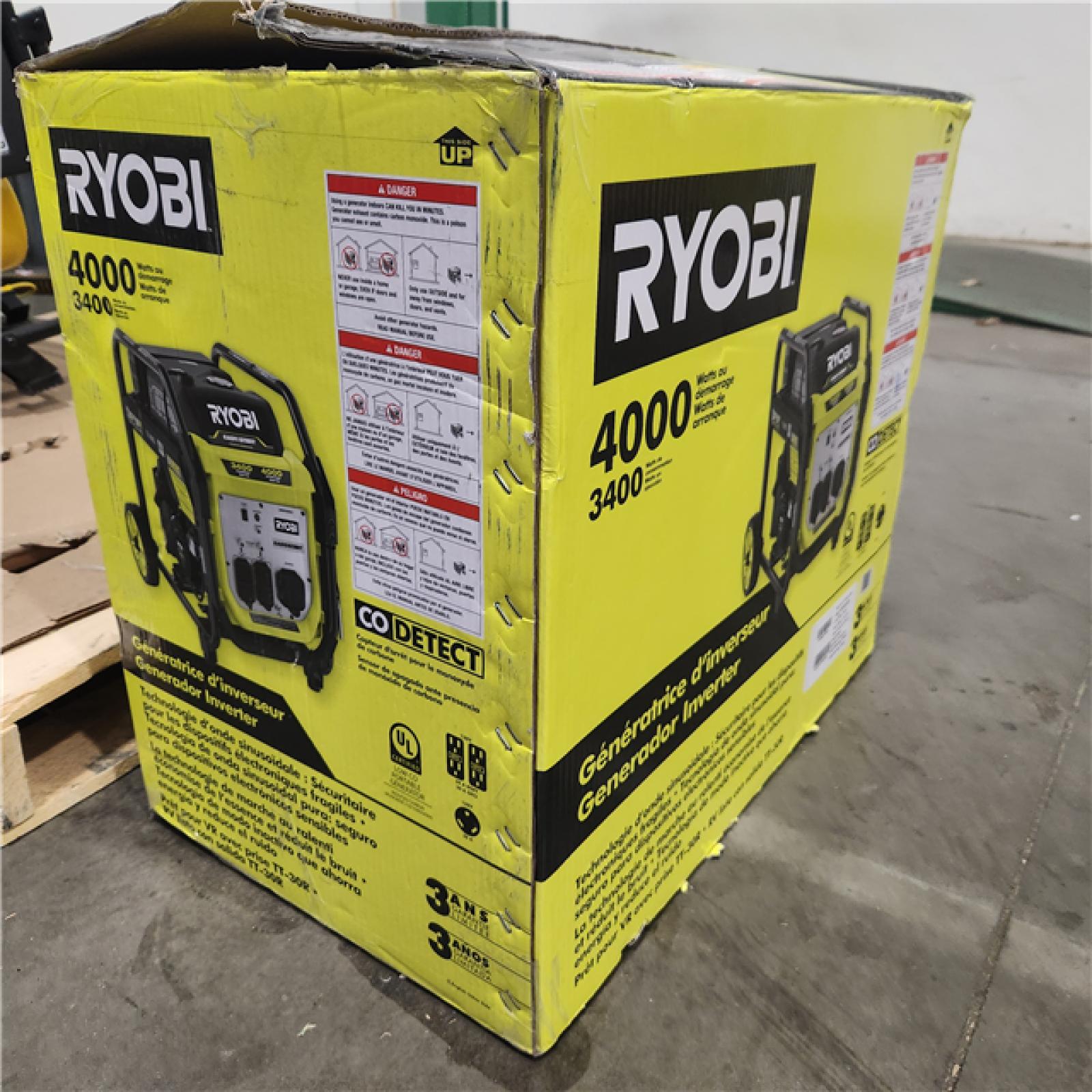 Dallas Location - As-Is Ryobi 4000-Watt Inverter Generator