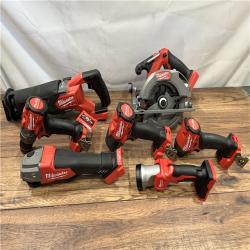 AS IS Milwaukee M18 FUEL 18V Lithium-Ion Brushless Cordless Combo Kit with Two 5.0 Ah Batteries  1 Charger  2 Tool Bags (7-Tool)