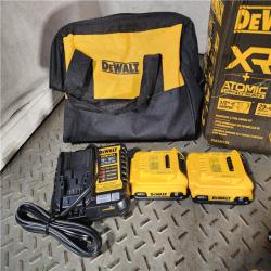 HOUSTON LOCATION - AS-IS (APPEARS LIKE NEW) 20V MAX XR Cordless Drill/Driver, ATOMIC Impact Driver 2 Tool Combo Kit, (2) 2.0Ah Batteries, Charger, and Bag