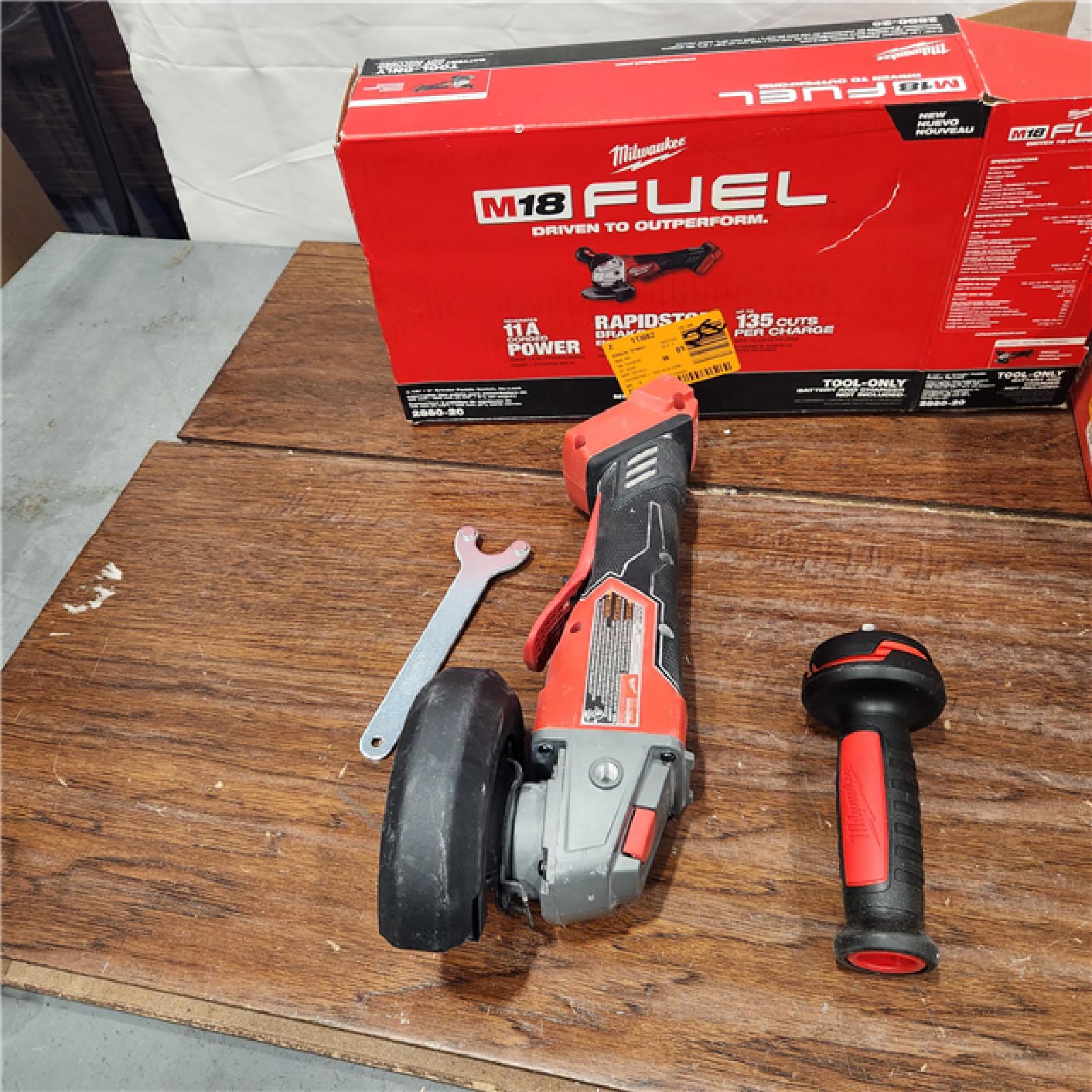 AS-IS Milwaukee 2880-20 M18 FUEL 18-Volt Lithium-Ion Brushless Cordless 4-1/2 in./5 in. Grinder W/Paddle Switch (Tool-Only)