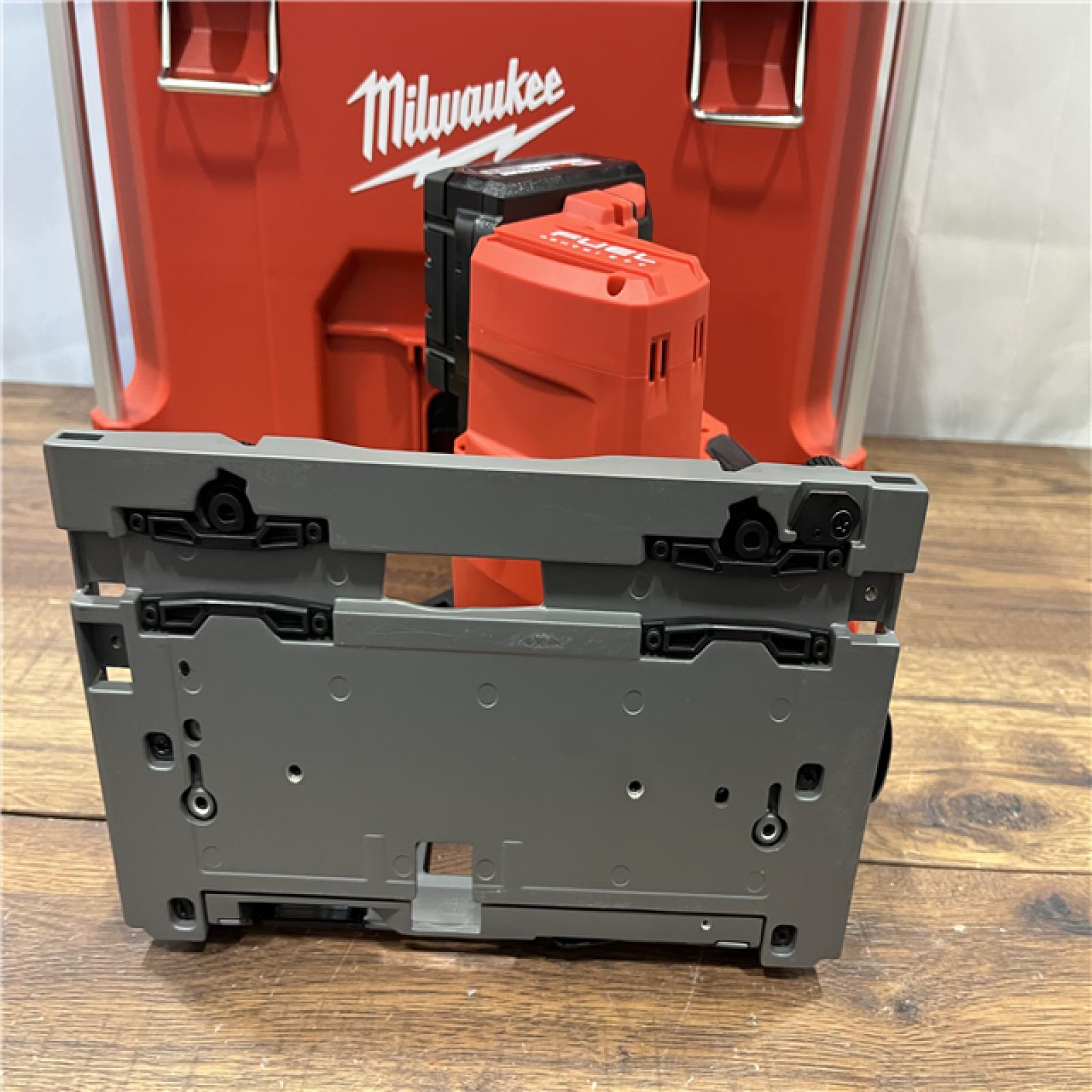 AS IS Milwaukee 2831-21 M18 FUEL 18-Volt Lithium-Ion Brushless Cordless 6-1/2 in. Plunge Track Saw PACKOUT Kit with One 6.0 Ah Battery