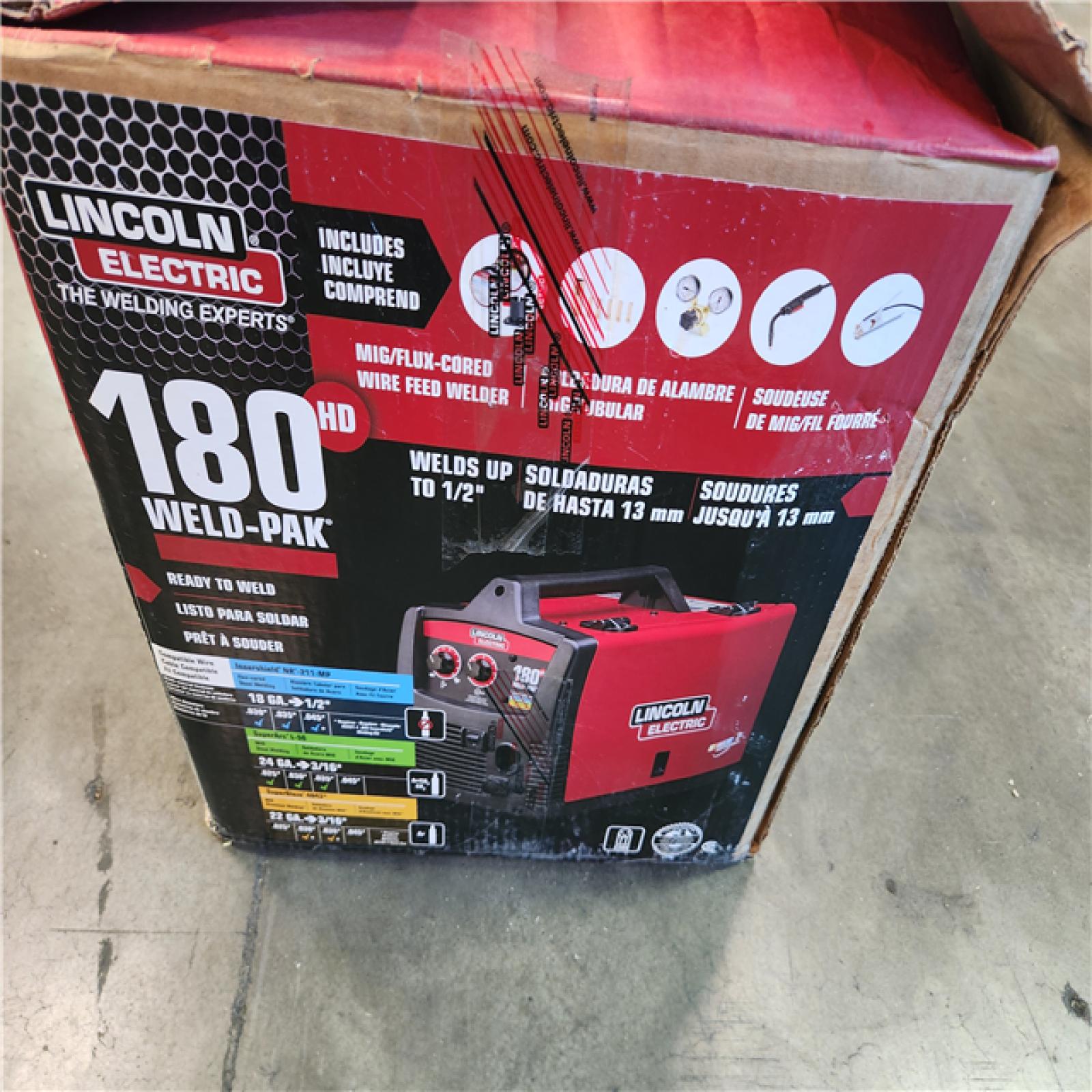 California AS-IS Lincoln Eletectric 180Amp Weld Pak 180 HD