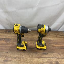 AS IS Dewalt DCK225D2 20V MAX ATOMIC Brushless Compact Lithium-Ion 1/2 in. Cordless Drill Driver and 1/4 in. Impact Driver Combo Kit with 2 Batteries 2 Ah