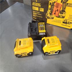 HOUSTON LOCATION - AS-IS (APPEARS LIKE NEW) DEWALT 20V MAX XR Hammer Drill and ATOMIC Impact Driver 2 Tool Cordless Combo Kit with (2) 4.0Ah Batteries, Charger, and Bag