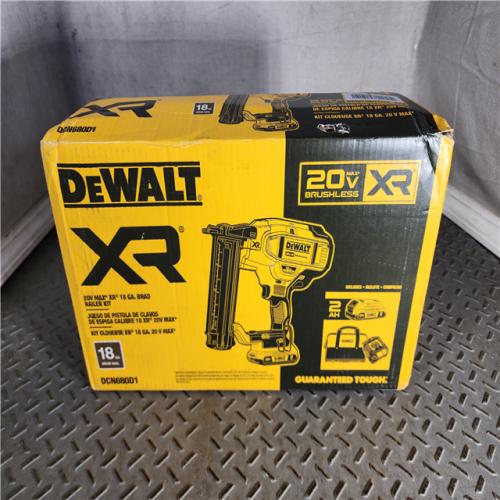 HOUSTON LOCATION - AS-IS DEWALT 20V MAX XR 18 Gauge Brad Nailer Kit