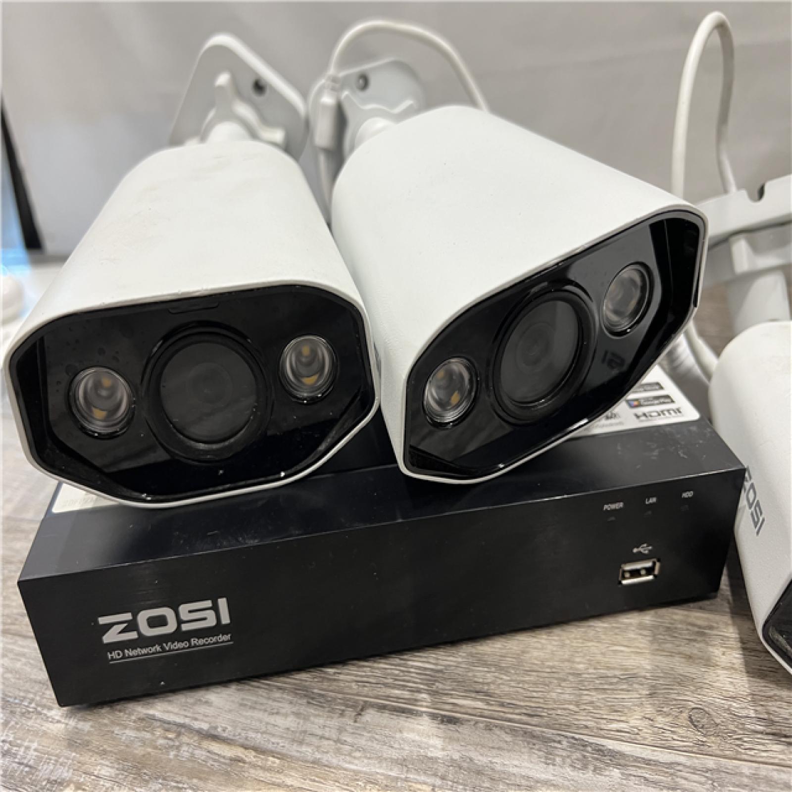 AS-IS ZOSI 8CH/16CH 4K 8MP POE Security Camera System H.265+ AI Detect Audio 4TB HDD