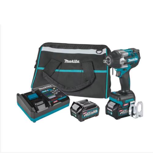 LIKE NEW! - Makita 40V max XGT Brushless Cordless 4-Speed Mid-Torque 1/2 in. Impact Wrench Kit w/Detent Anvil, 2.5Ah