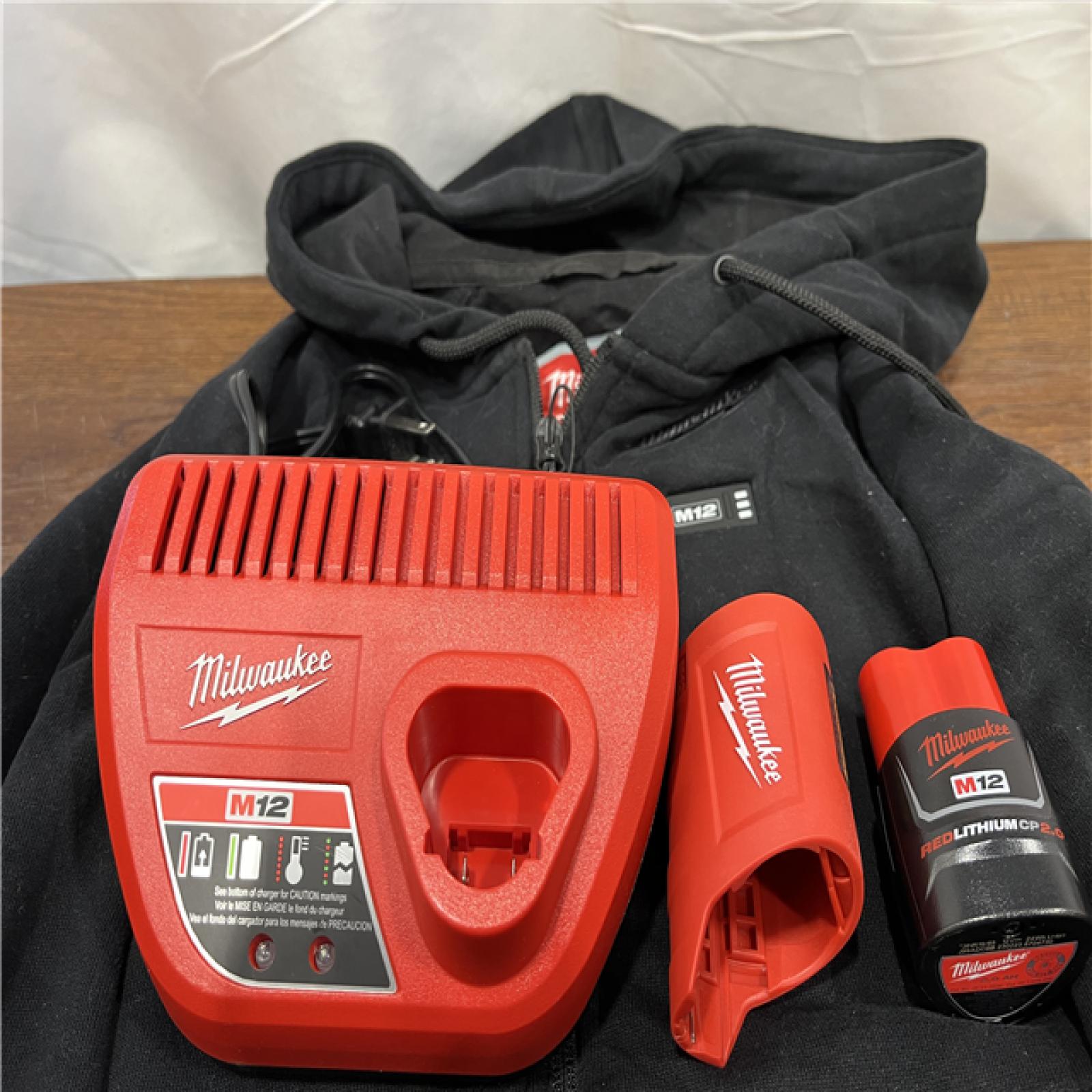 AS-ISMilwaukee M12 L Long Sleeve Women's Heated Hoodie Kit Black