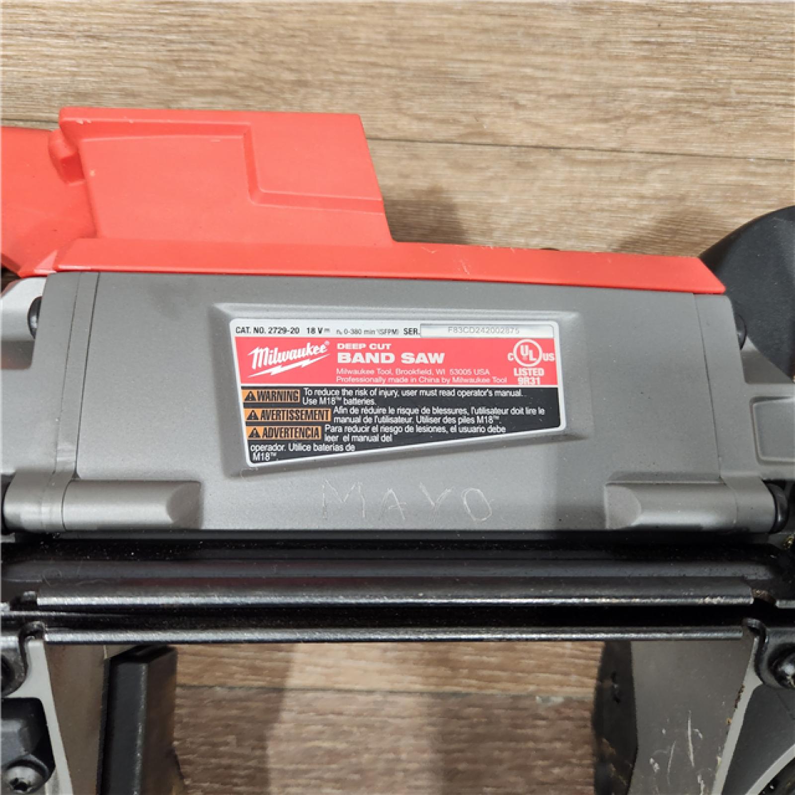 AS-IS Milwaukee 2729-20 - M18 Fuel 18V Cordless Brushless Band Saw Bare Tool