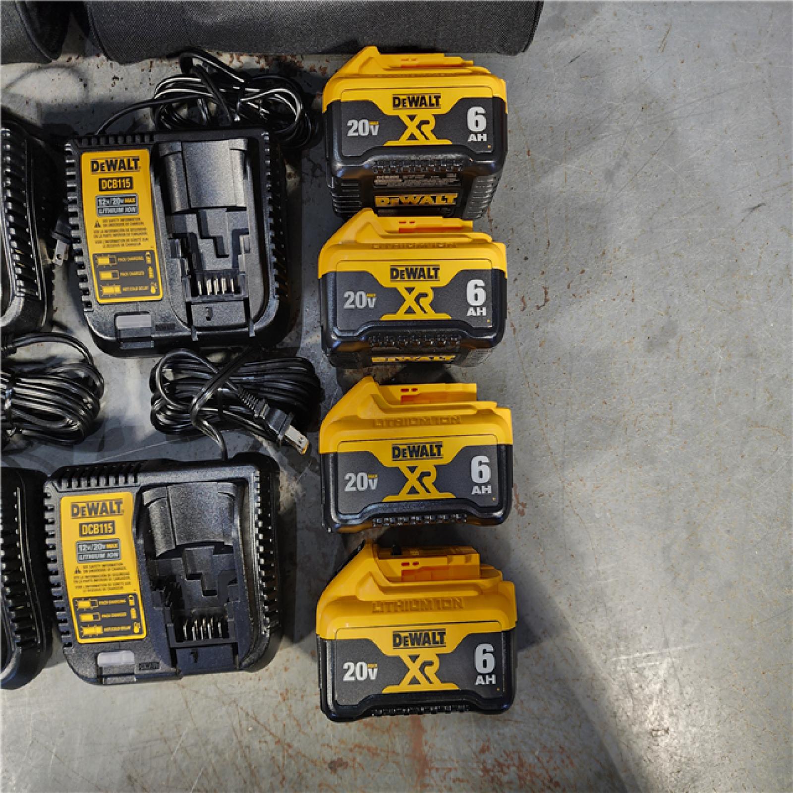 HOUSTON LOCATION - AS-IS (APPEARS LIKE NEW) (4) Dewalt-DCB246CK 20V MAX* Lithium Ion Starter Kit