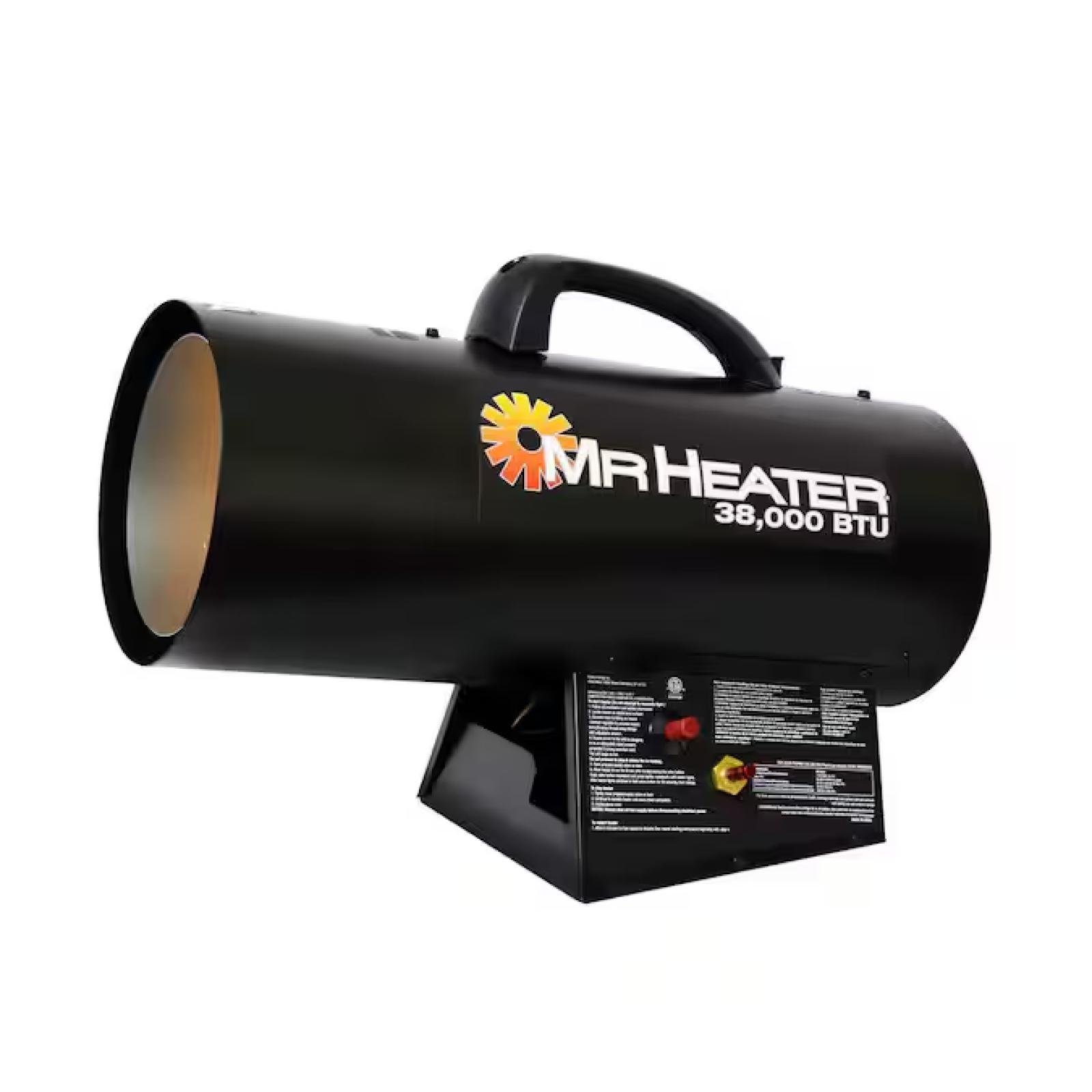 NEW! - Mr. Heater 38,000 BTU Forced Air Propane Indoor/Outdoor Space Heater with Quite Burner Technology