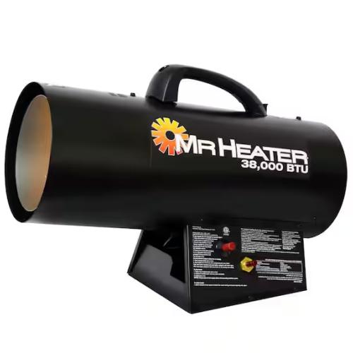 NEW! - Mr. Heater 38,000 BTU Forced Air Propane Indoor/Outdoor Space Heater with Quite Burner Technology