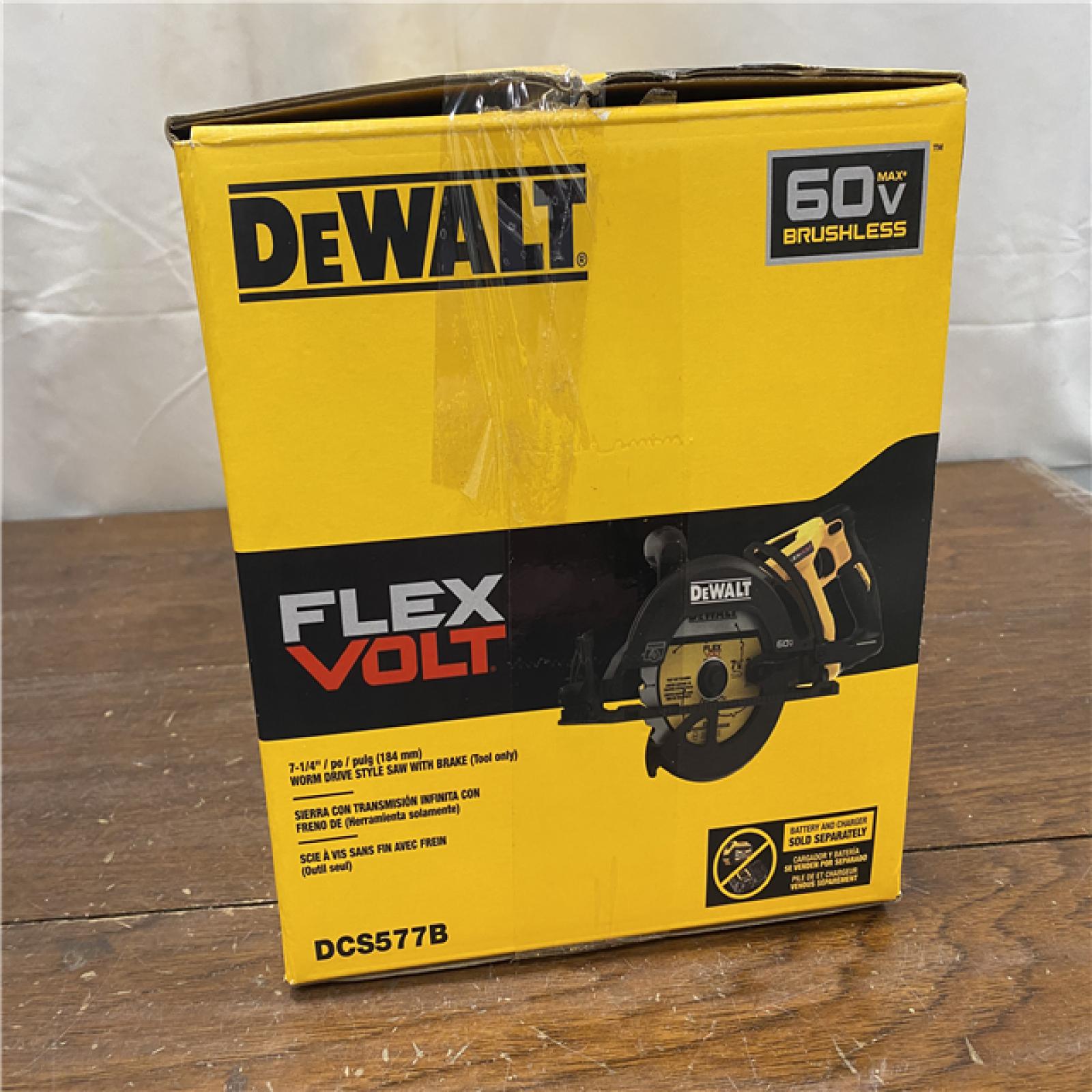 NEW DEWALT FLEXVOLT 60V MAX Cordless Brushless 7-1/4 in. Wormdrive Style Circular Saw (Tool Only)