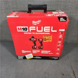 HOUSTON LOCATION - AS-IS (APPEARS LIKE NEW) Milwaukee M18 FUEL 18V Lithium-Ion Brushless Cordless Hammer Drill and Impact Driver Combo Kit (2-Tool) with 2 Batteries