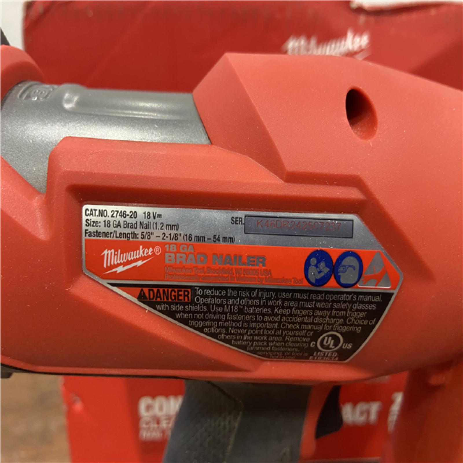 AS-IS Milwaukee M18 FUEL 18 Gauge Brad Nailer (TOOL ONLY)