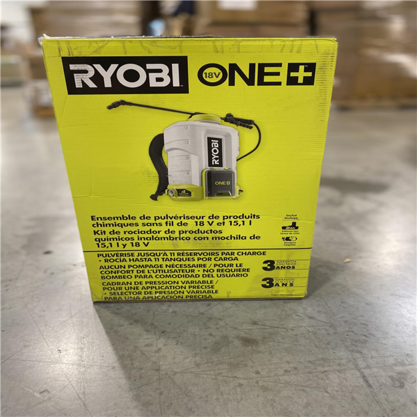 NEW! - RYOBI ONE+ 18V Cordless Battery 4 Gal. Backpack Chemical Sprayer with 2.0 Ah Battery and Charger