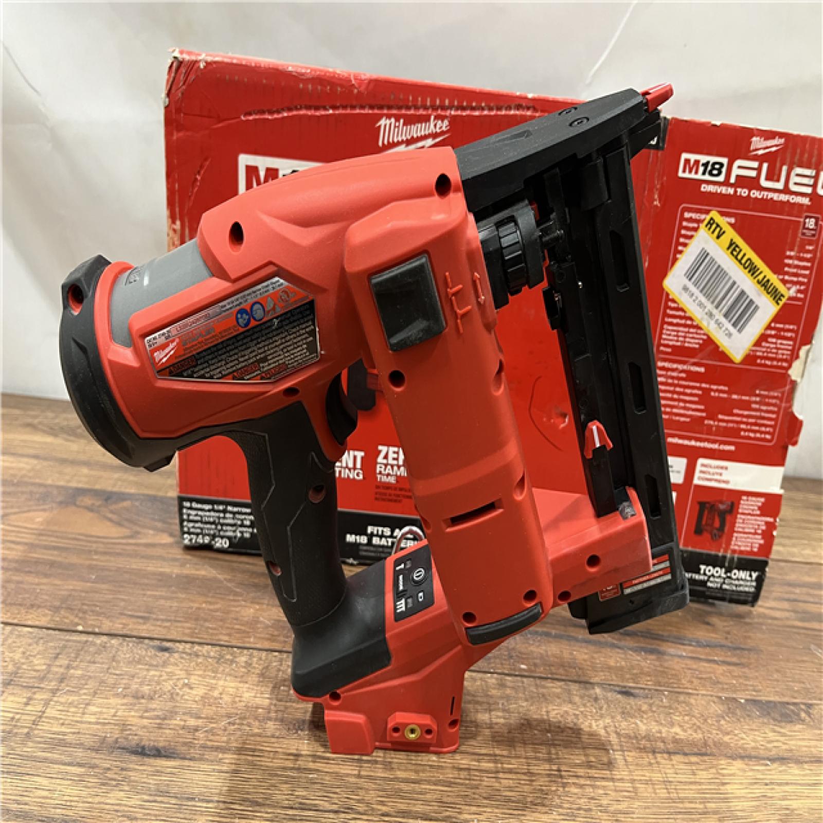 AS IS M18 FUEL 18-Volt Lithium-Ion Brushless Cordless 18-Gauge 1/4 in. Narrow Crown Stapler (Tool-Only)