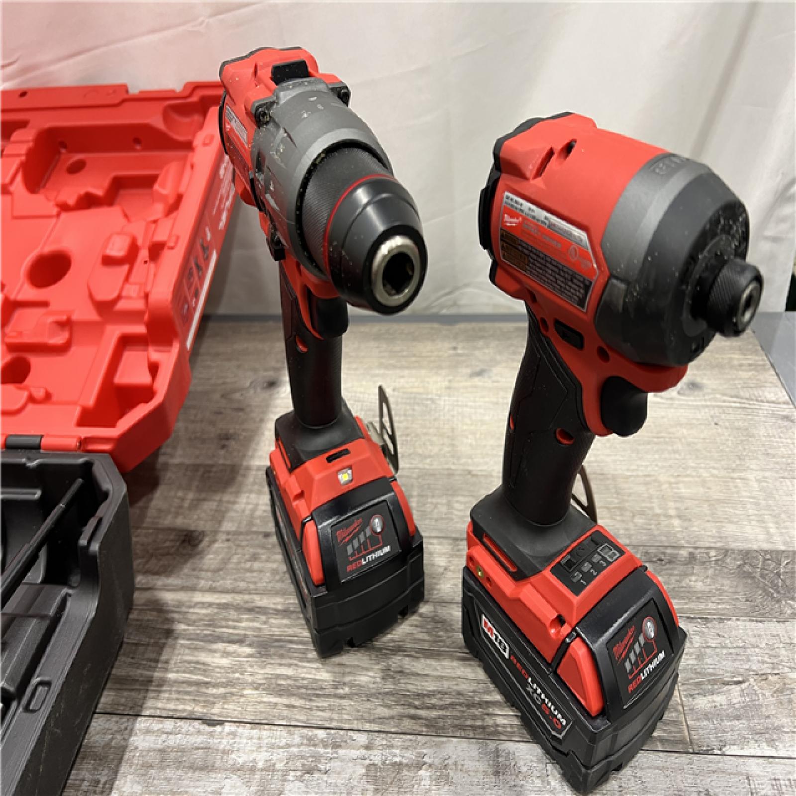 AS-IS Milwaukee M18 FUEL 18V Lithium-Ion Brushless Cordless Hammer Drill and Impact Driver Combo Kit (2-Tool) with 2 Batteries