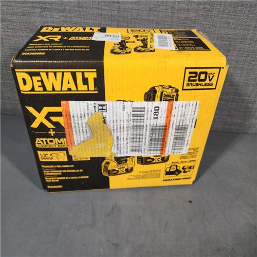 HOUSTON LOCATION - AS-IS DEWALT 20V MAX XR Hammer Drill and ATOMIC Impact Driver 2 Tool Cordless Combo Kit with (2) 4.0Ah Batteries, Charger, and Bag