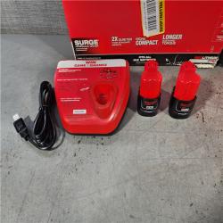 HOUSTON LOCATION - AS-IS M12 FUEL SURGE 12V Lithium-Ion Brushless Cordless 1/4 in. Hex Impact Driver Compact Kit W/Two 2.0Ah Batteries, Bag