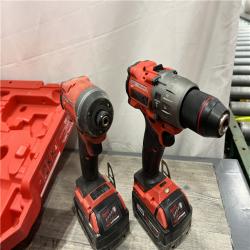 AS-IS Milwaukee M18 FUEL 18V Lithium-Ion Brushless Cordless Hammer Drill and Impact Driver Combo Kit (2-Tool) with 2 Batteries