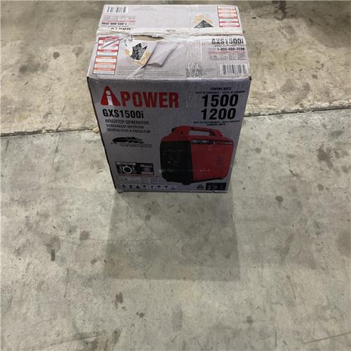 Houston location AS-IS A-IPOWER 1500-Watt Recoil Start Gasoline Powered Ultra-Light Inverter Generator with 60cc OHV Engine and CO Sensor Shutdown