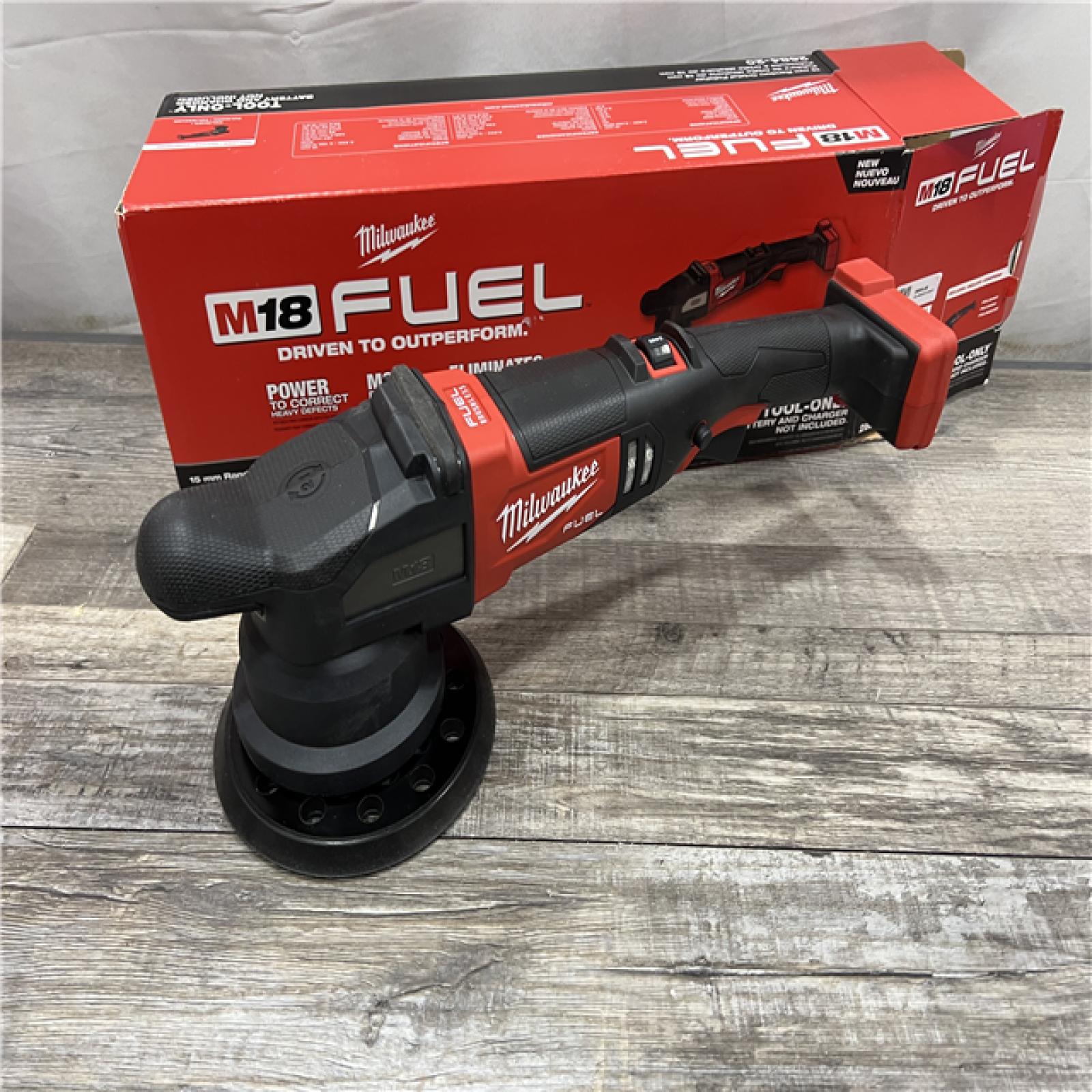 AS-IS MILWAUKEE  FUEL18V Lithium-Ion Brushless Cordless 15MM DA Polisher (Tool-Only)