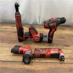 AS-IS MILWAUKEE M12 12V Lithium-Ion Cordless Combo Kit (5-Tool)