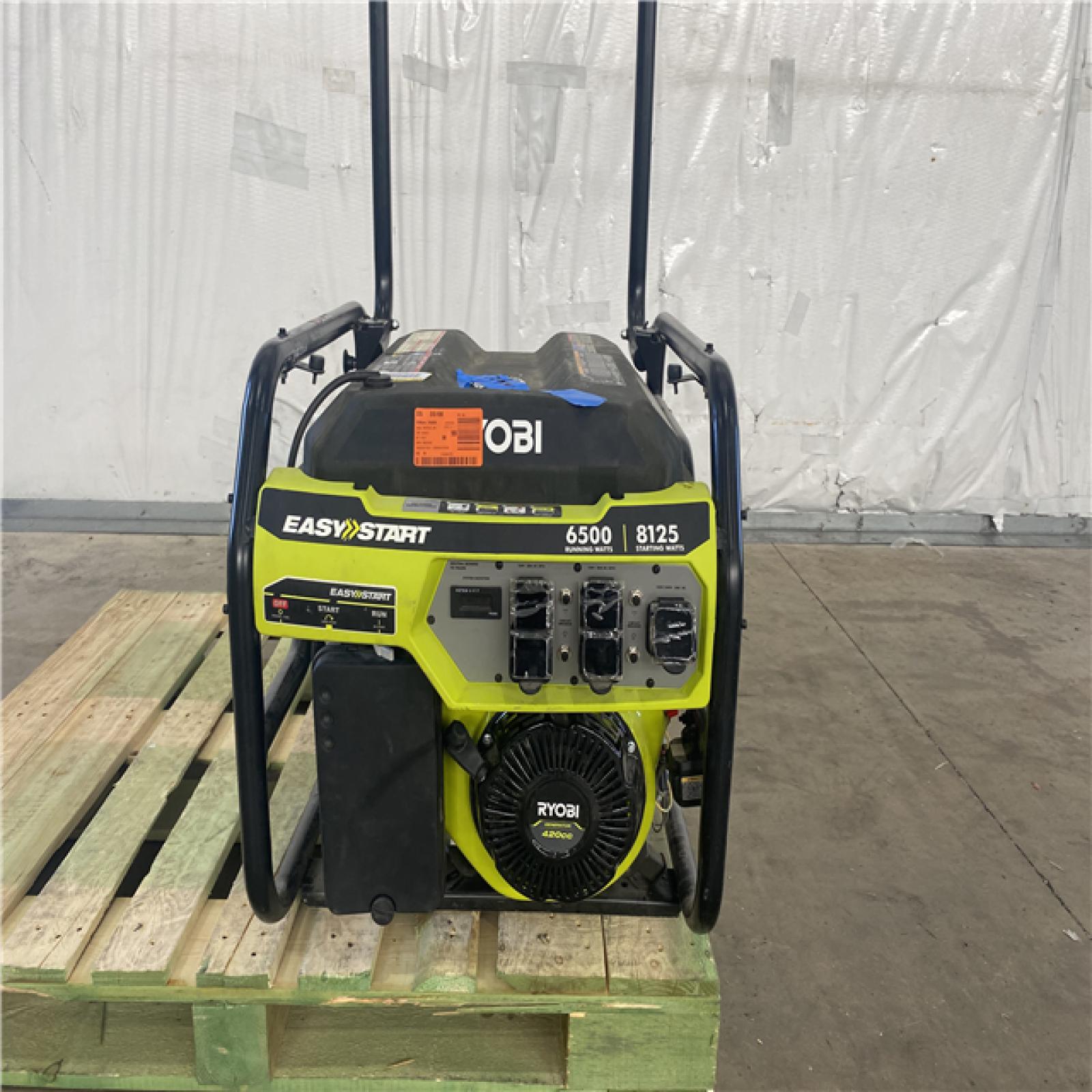 Houston Location - AS-IS Ryobi Easy Start 6,500 Running Watts 8,125 Starting Watts Generator