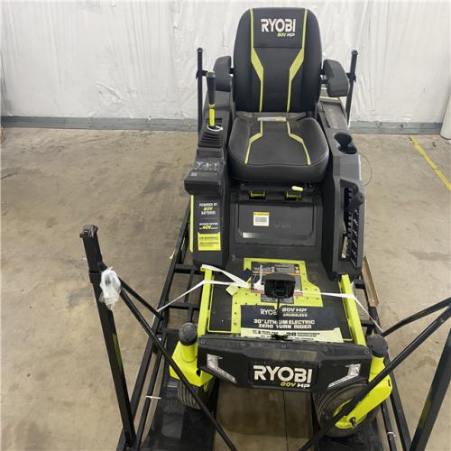 Houston Location - AS-IS Ryobi 80V Brushless Electric Zero Turn Riding Mower