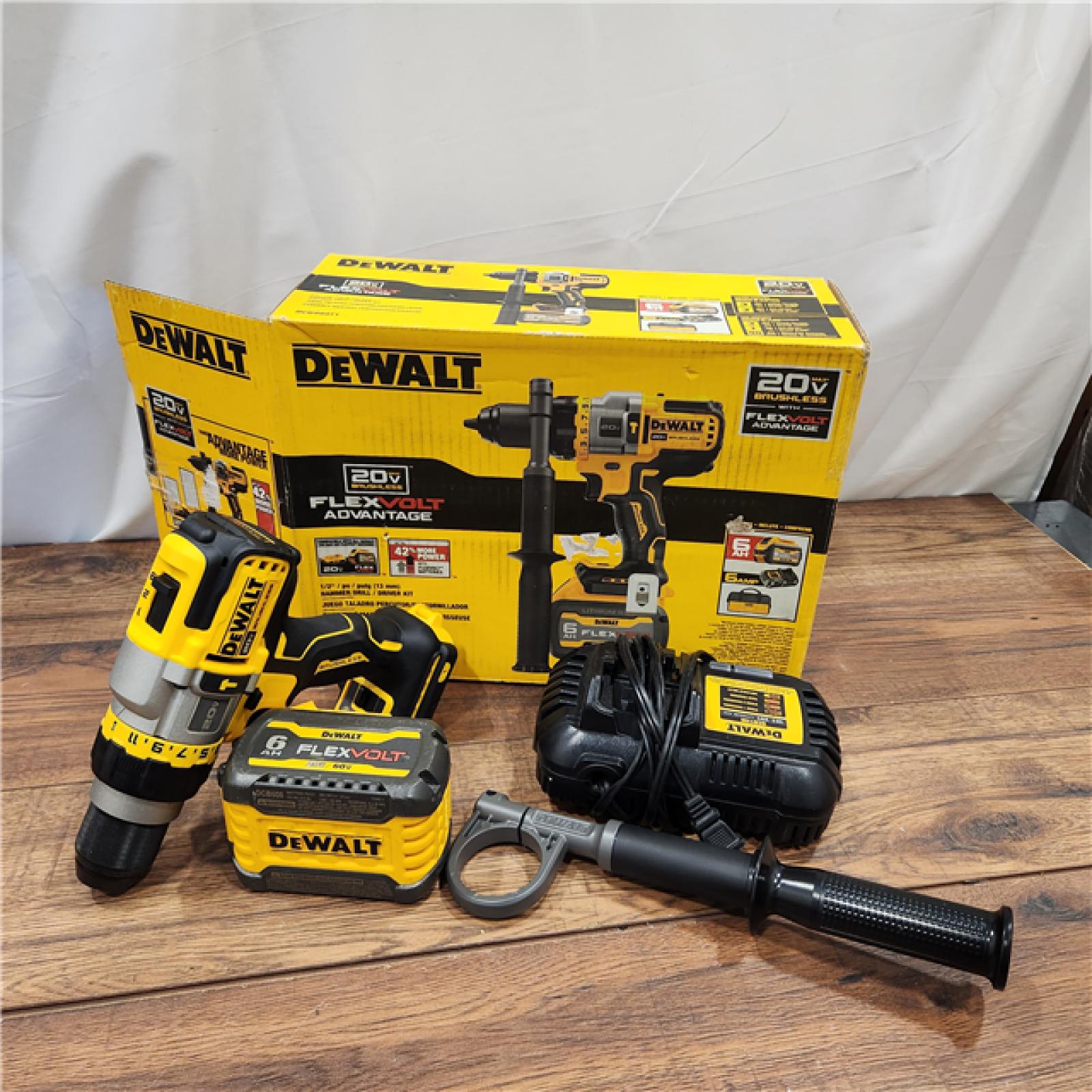 AS-IS Dewalt FLEXVOLT 20 Volt 1/2 in. Brushless Cordless Hammer Drill/Driver Kit (Battery & Charger)