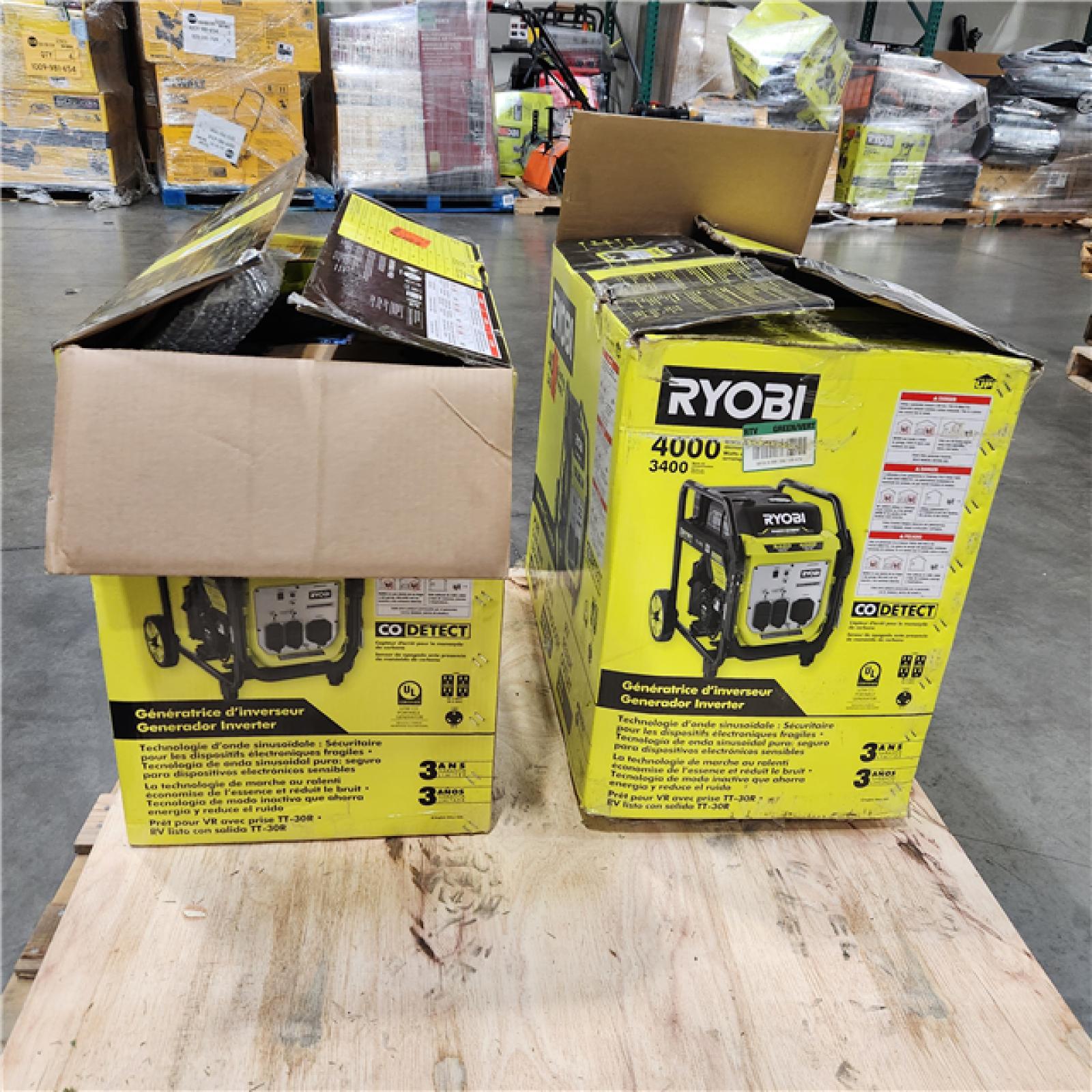 Dallas Location - As-Is RYOBI 4000-Watt Inverter Generator (Lot Of 2)