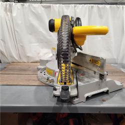 AS IS DEWALT 15 Amp Corded 12 in. Double Bevel Sliding Compound Miter Saw with XPS Technology, Blade Wrench and Material Clamp