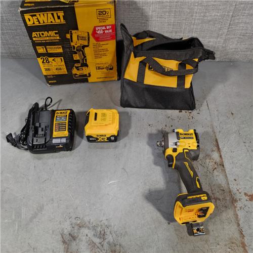 HOUSTON LOCATION - AS-IS DEWALT ATOMIC 20V MAX Lithium-Ion Brushless Cordless 1/2 in. Variable Speed Impact Wrench Kit with 5 Ah Battery and Charger