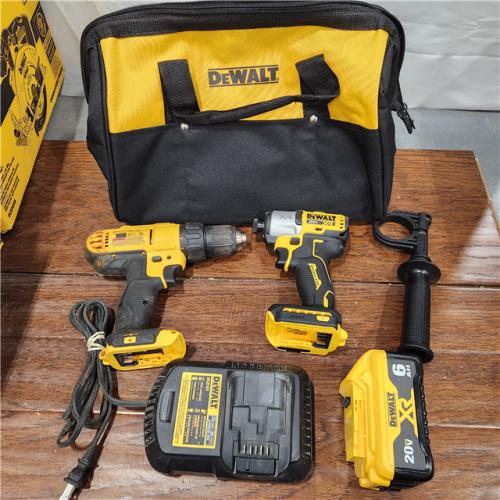 AS-IS DEWALT 20-Volt Lithium-Ion Cordless 3-Tool Combo Kit with FLEXVOLT 6 Ah Batteries and Charger (NOT INCLUDE BATTERY 9AH)