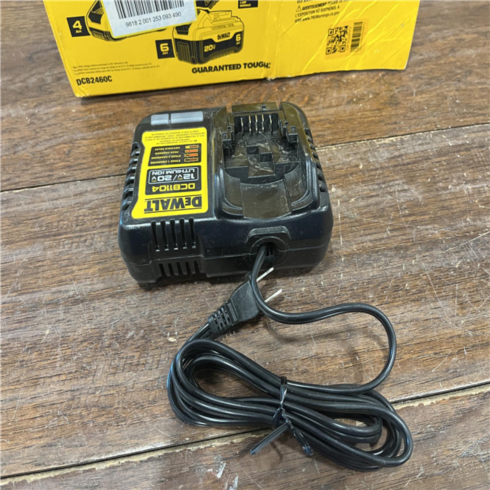 AS-ISDEWALT 20V MAX Lithium-Ion 6.0Ah and 4.0Ah Battery and Charger Starter Kit