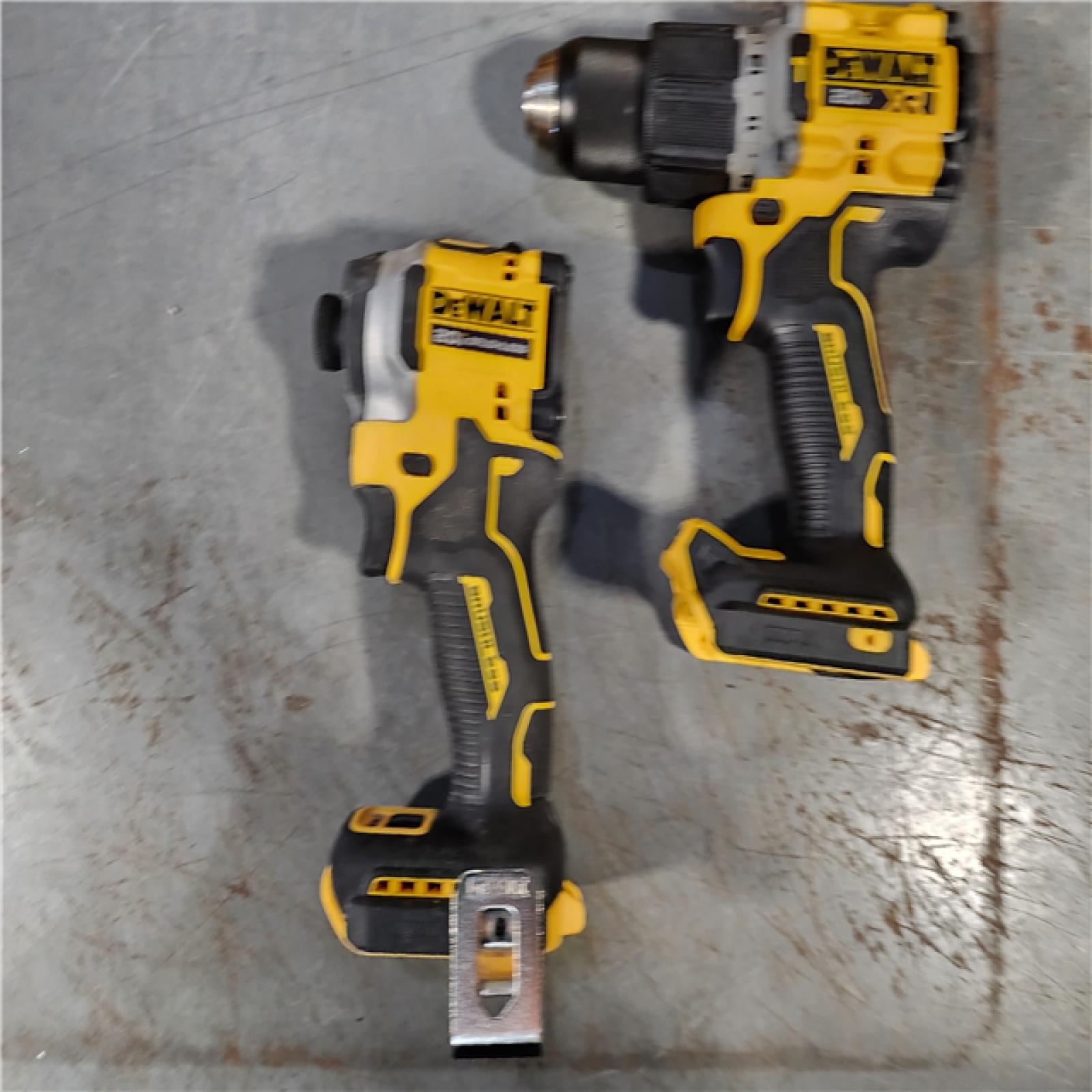 HOUSTON LOCATION - AS-IS DEWALT 20V MAX XR Hammer Drill and ATOMIC Impact Driver 2 Tool Cordless Combo Kit with (2) 4.0Ah Batteries, Charger, and Bag