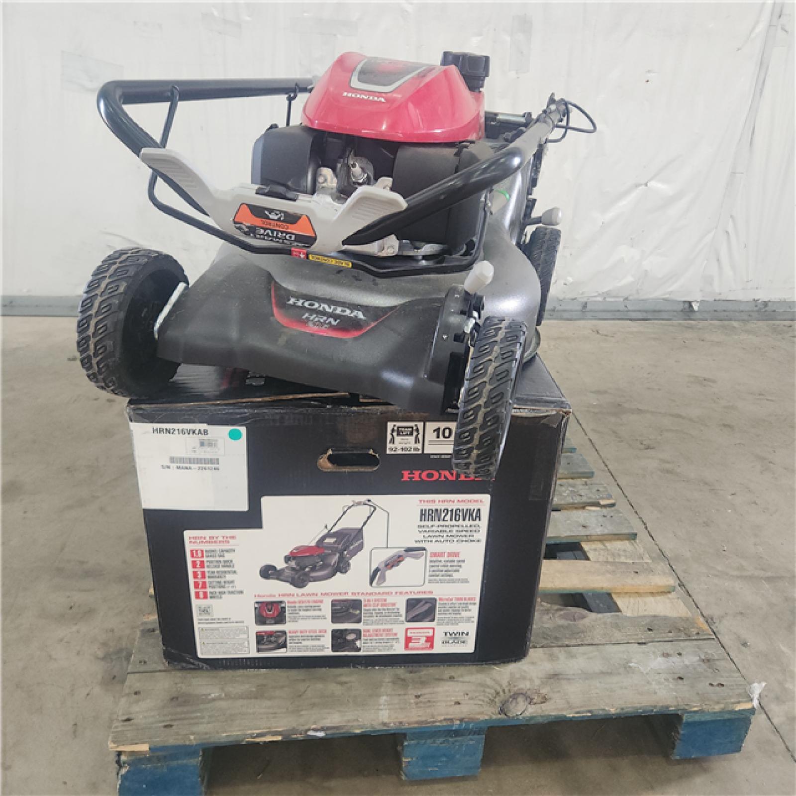 Houston Location - AS-IS Honda Lawn Mower HRN216